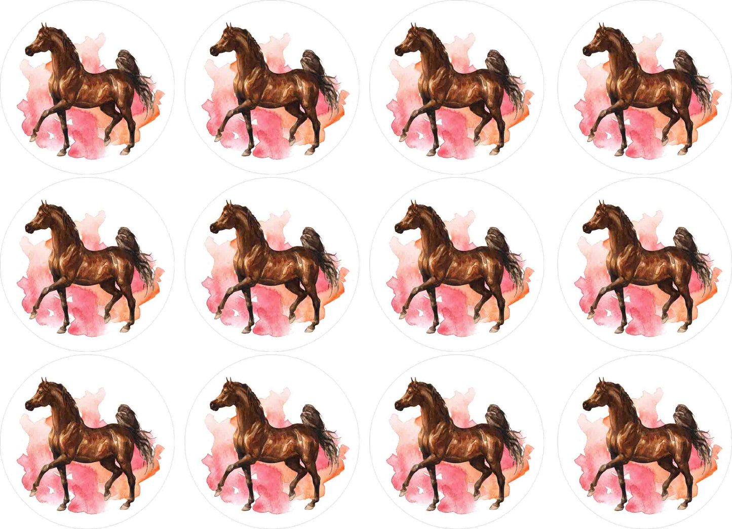 Muffinaufleger Pferd 12Stück