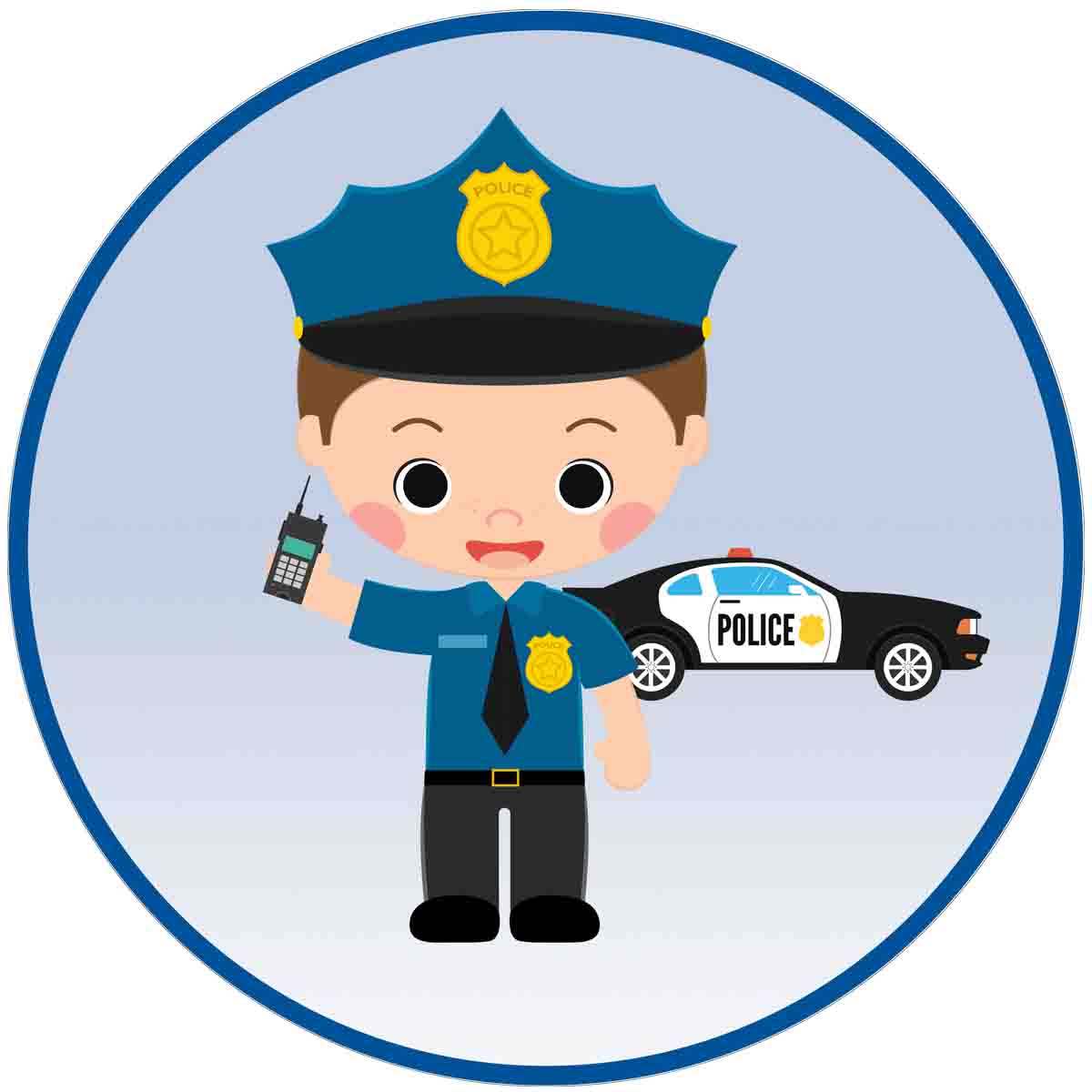 Essbarer Tortenaufleger Polizei