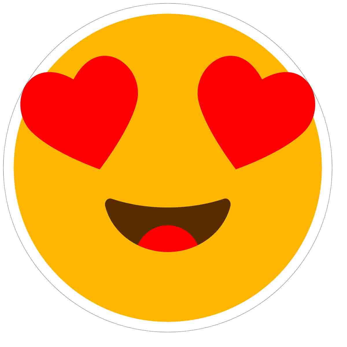 Essbarer Tortenaufleger Smiley Herzen