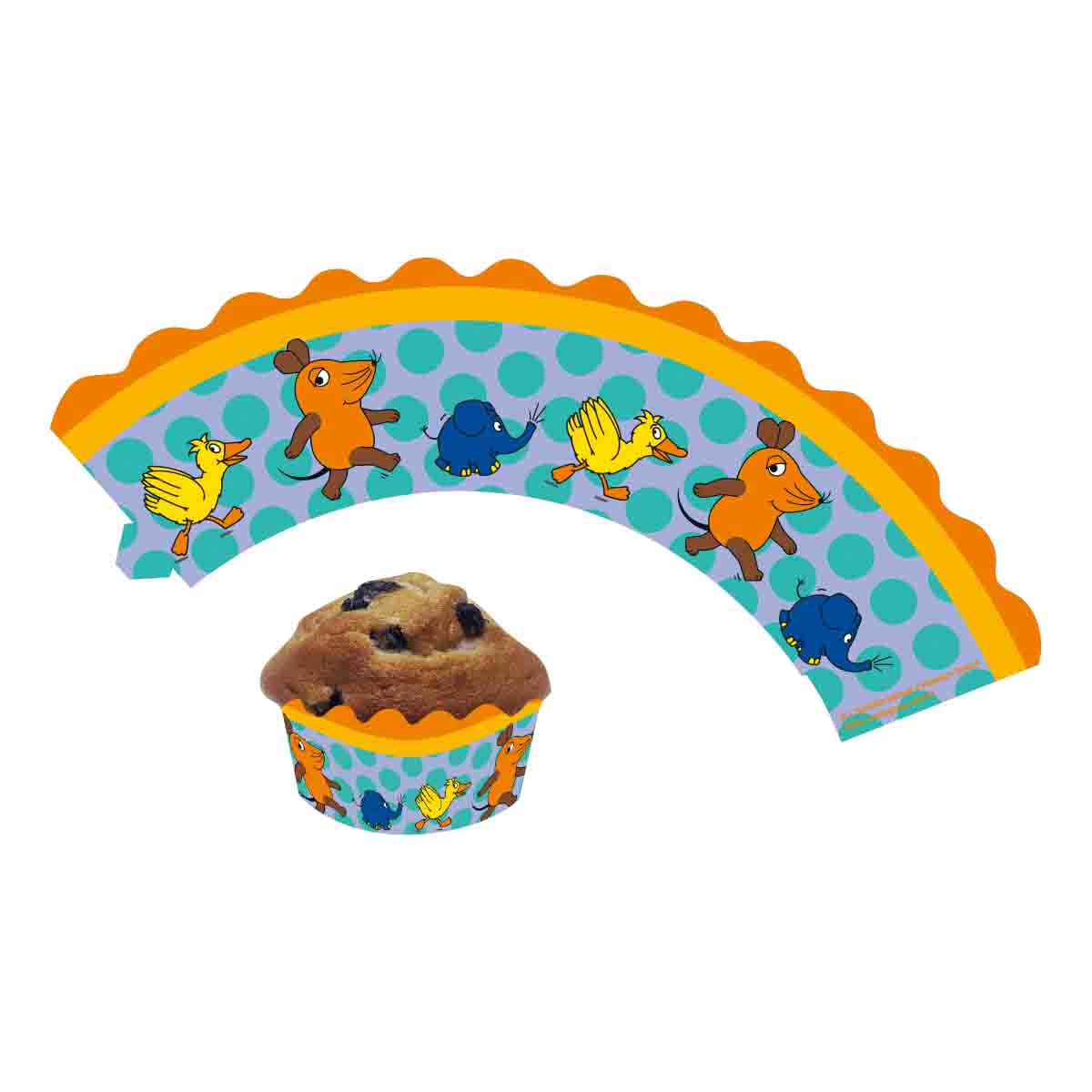 Die Maus Cupcake Banderolen 12St