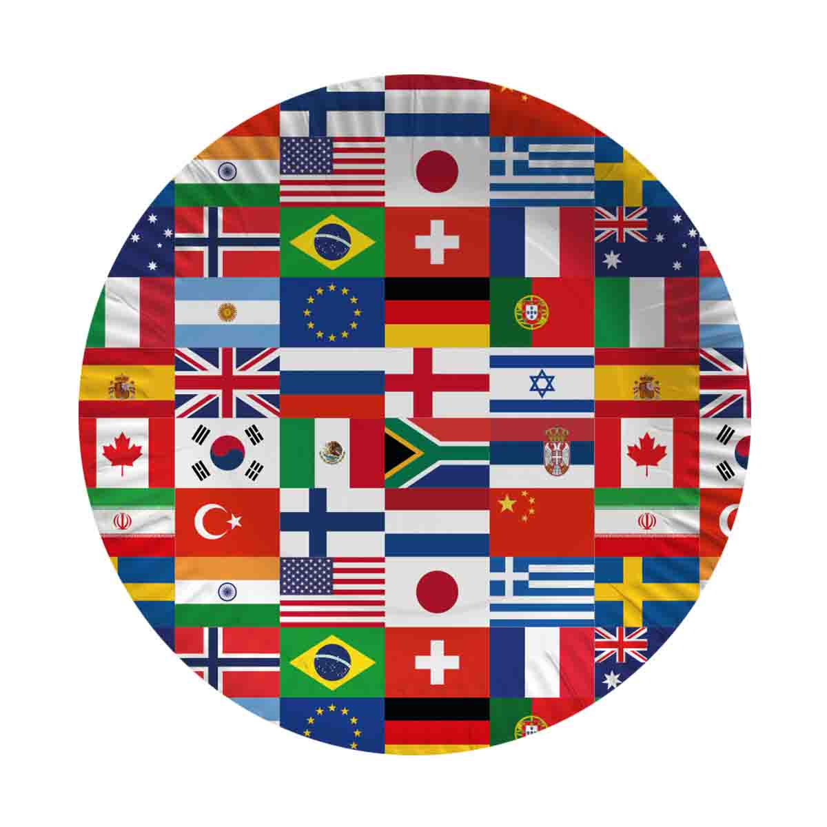 Länderflaggen-Teller 10 Stück