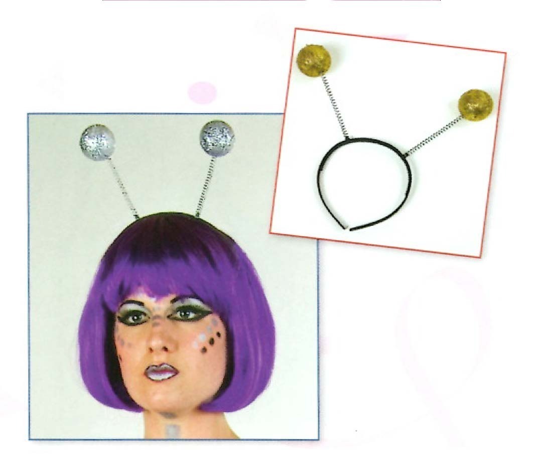 Haarreif Glitterkugel silber