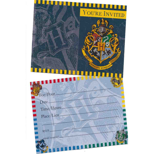 Harry Potter Einladungen 8 Stück mit Umschlag