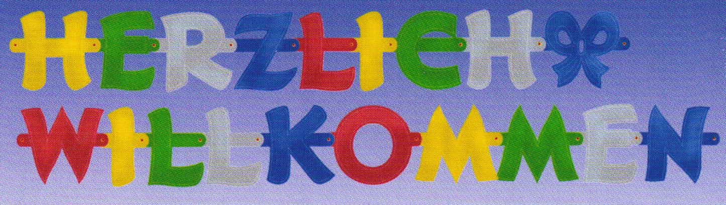 Herzlich Willkommen Girlande 1,70m