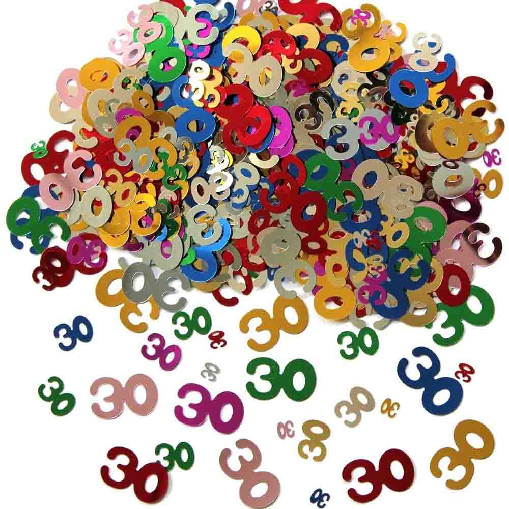 Konfetti runde Zahlen