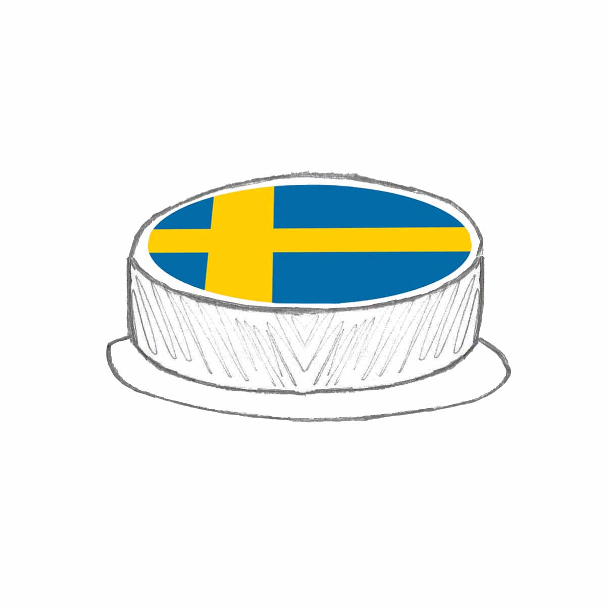 Essbarer Tortenaufleger Schweden 20cm Durchmesser