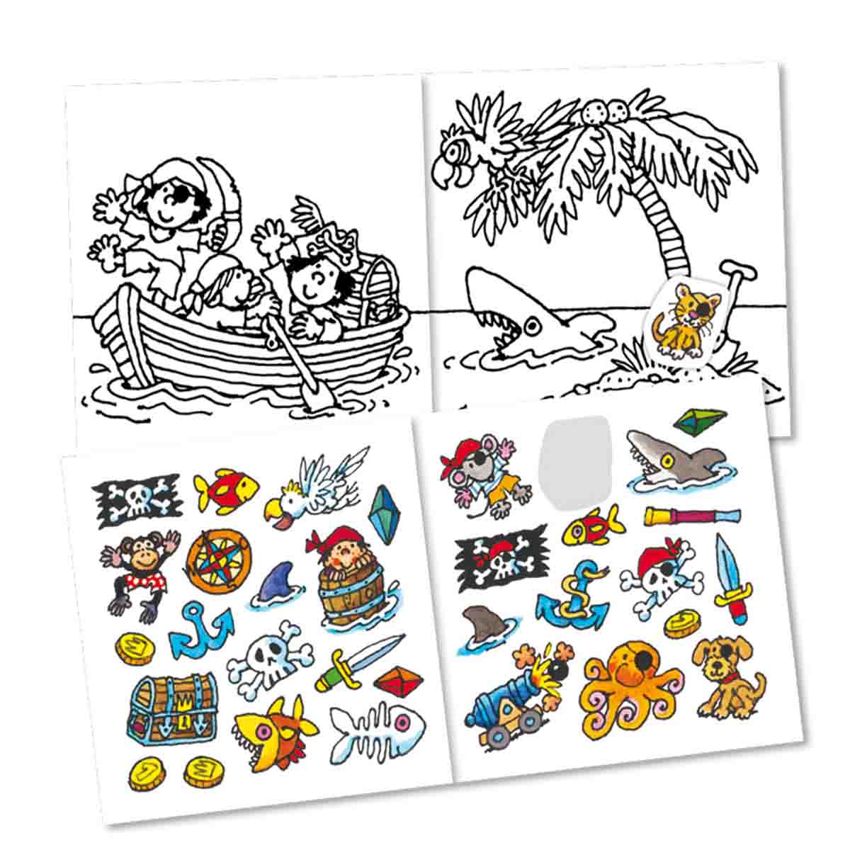 Mini-Malbuch mit Stickern Jungen