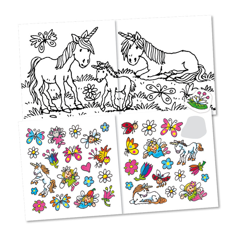 Mini-Malbuch mit Stickern Mädchen