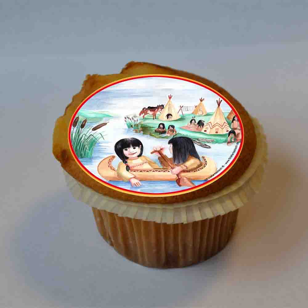 Muffinaufleger Indianerdorf 12Stück