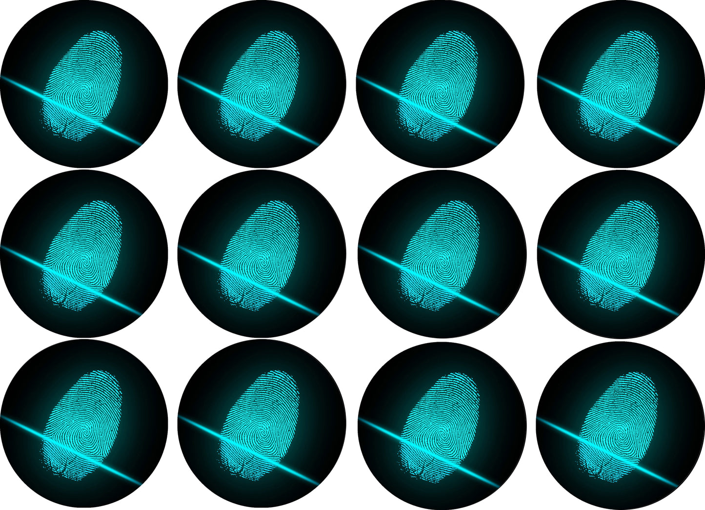 Essbare Muffinaufleger Fingerabdruck 12 Stück