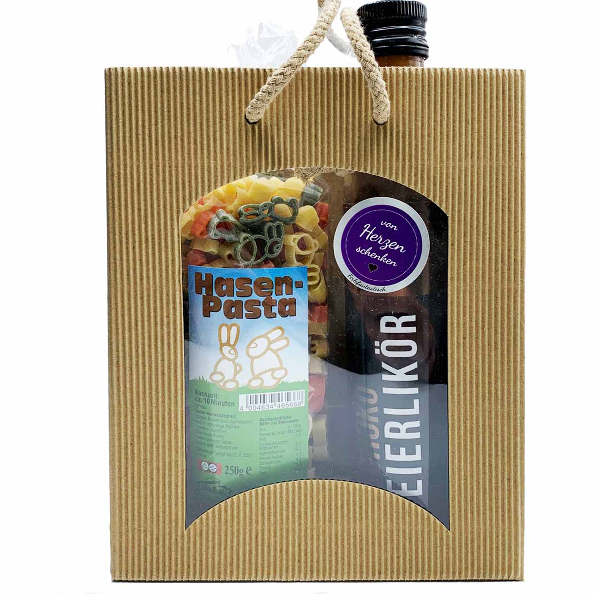 Feinkost-Set Ostern mit Osterhasen-Nudeln und Schoko-Eierlikör