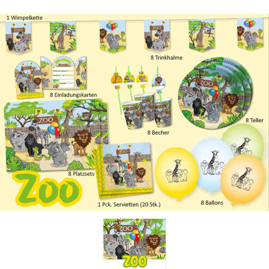 Partybox Zoo mit 69 Teilen