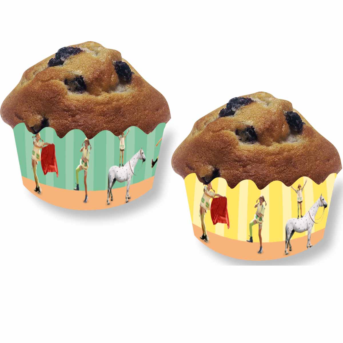 Pippi Langstrumpf Cupcake Banderolen 12 Stück