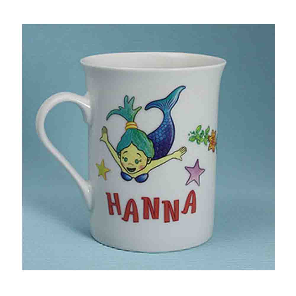 Porzellan-Sticker Meerjungfrau