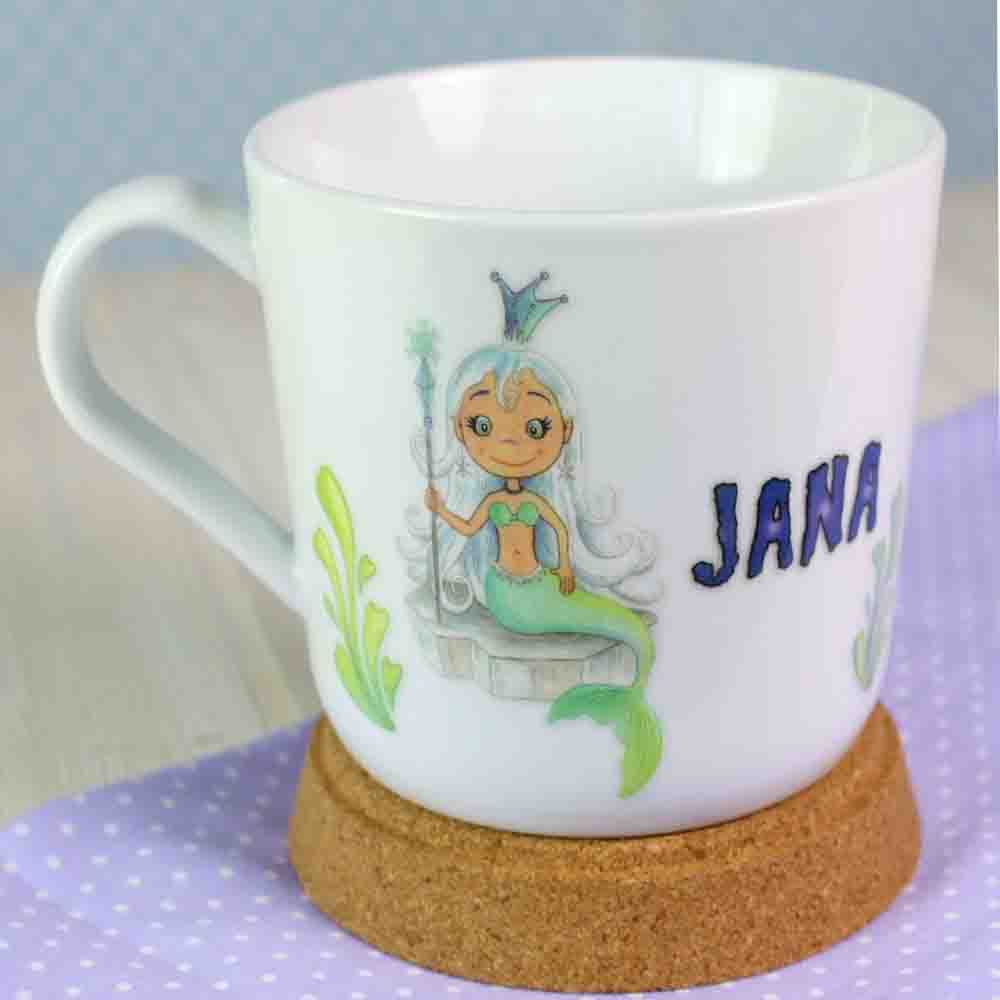 Porzellan-Sticker Unterwasserwelt Nixe