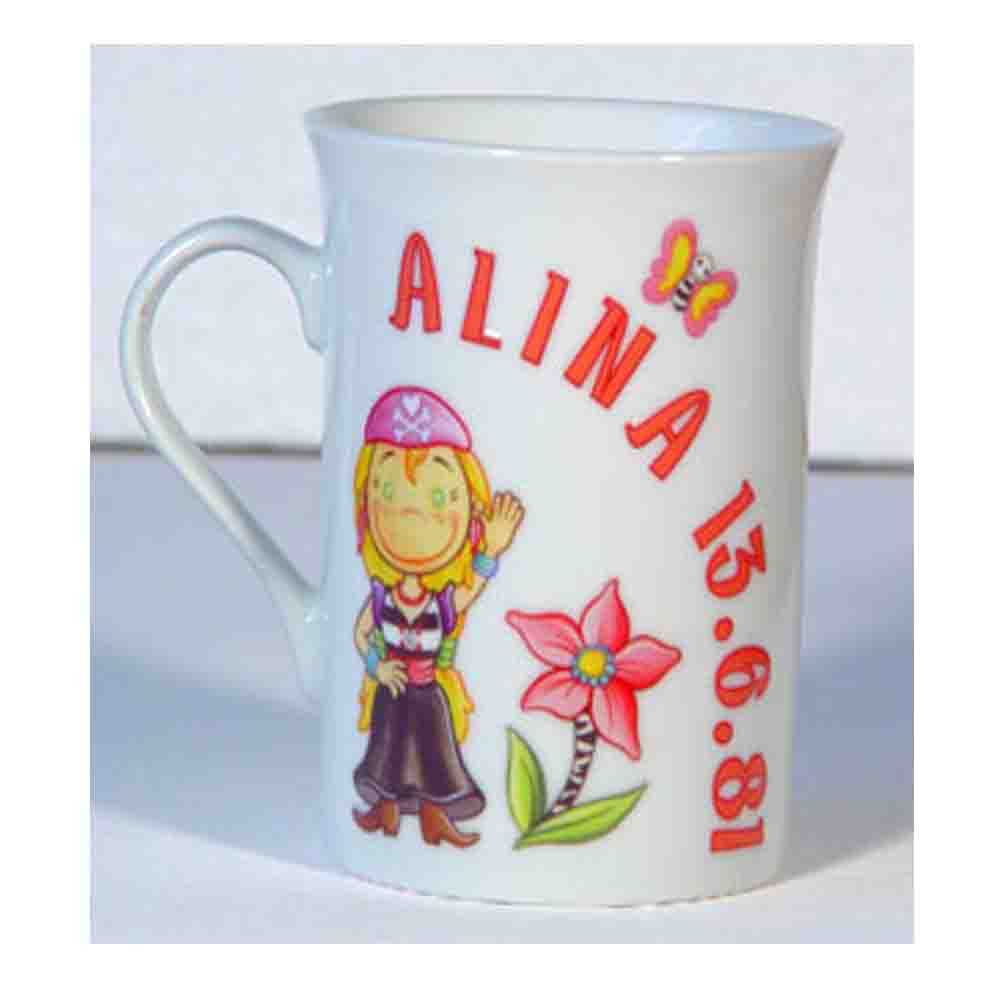 Porzellan-Sticker Buchstaben Pink