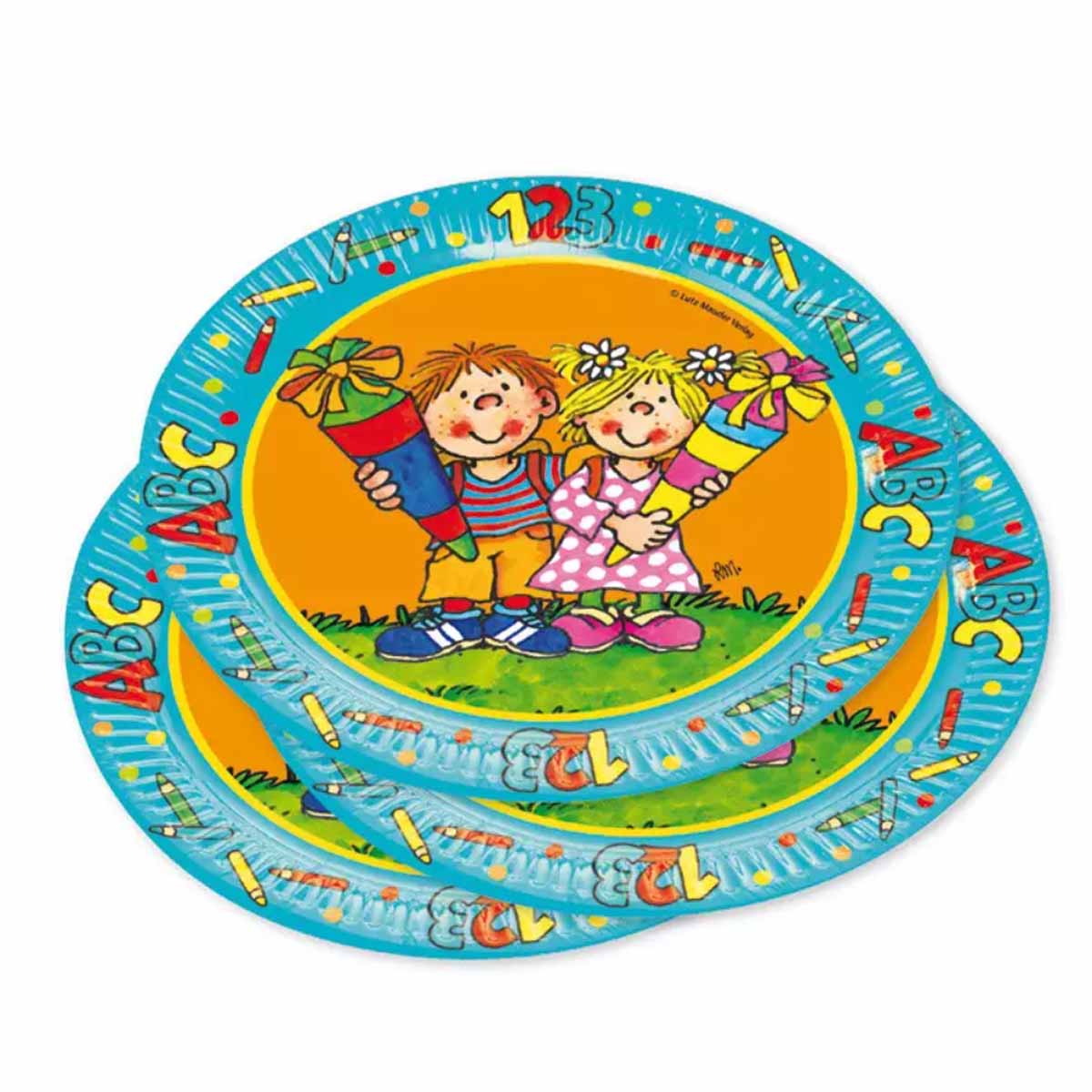 Schulanfang Teller 8 Stück