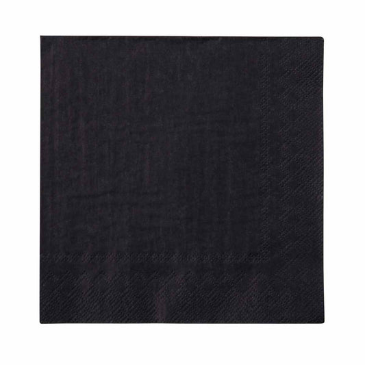 Schwarze Servietten 20 Stück 24x24 cm