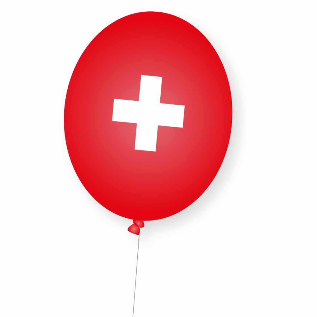 Schweiz Dekoset Servietten, Wimpelkette, Konfetti und Ballons