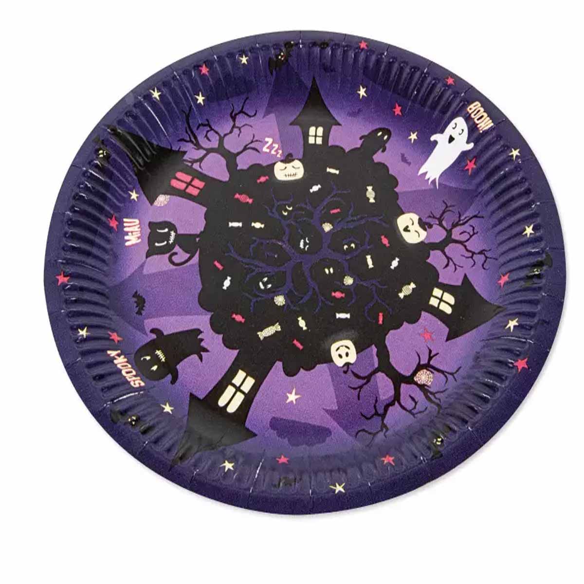 Spuky Teller Halloween 8 Stück