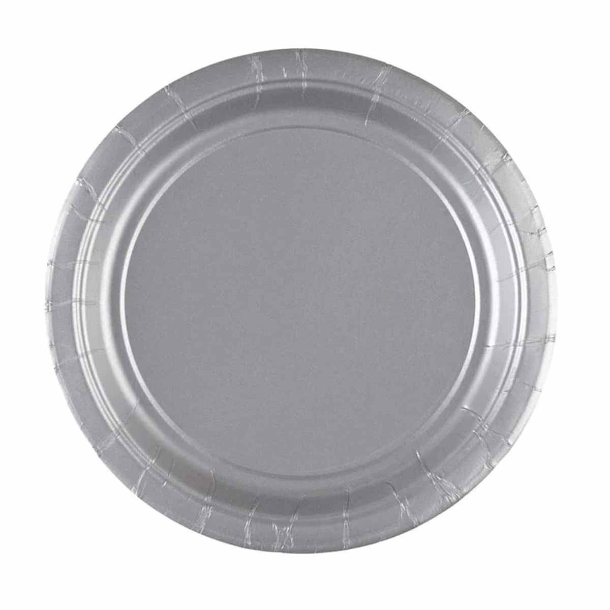 Teller Silbergrau 8 Stück