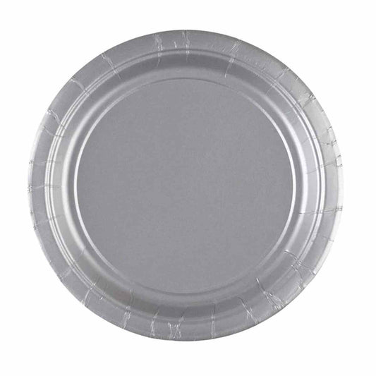Teller Silbergrau 8 Stück