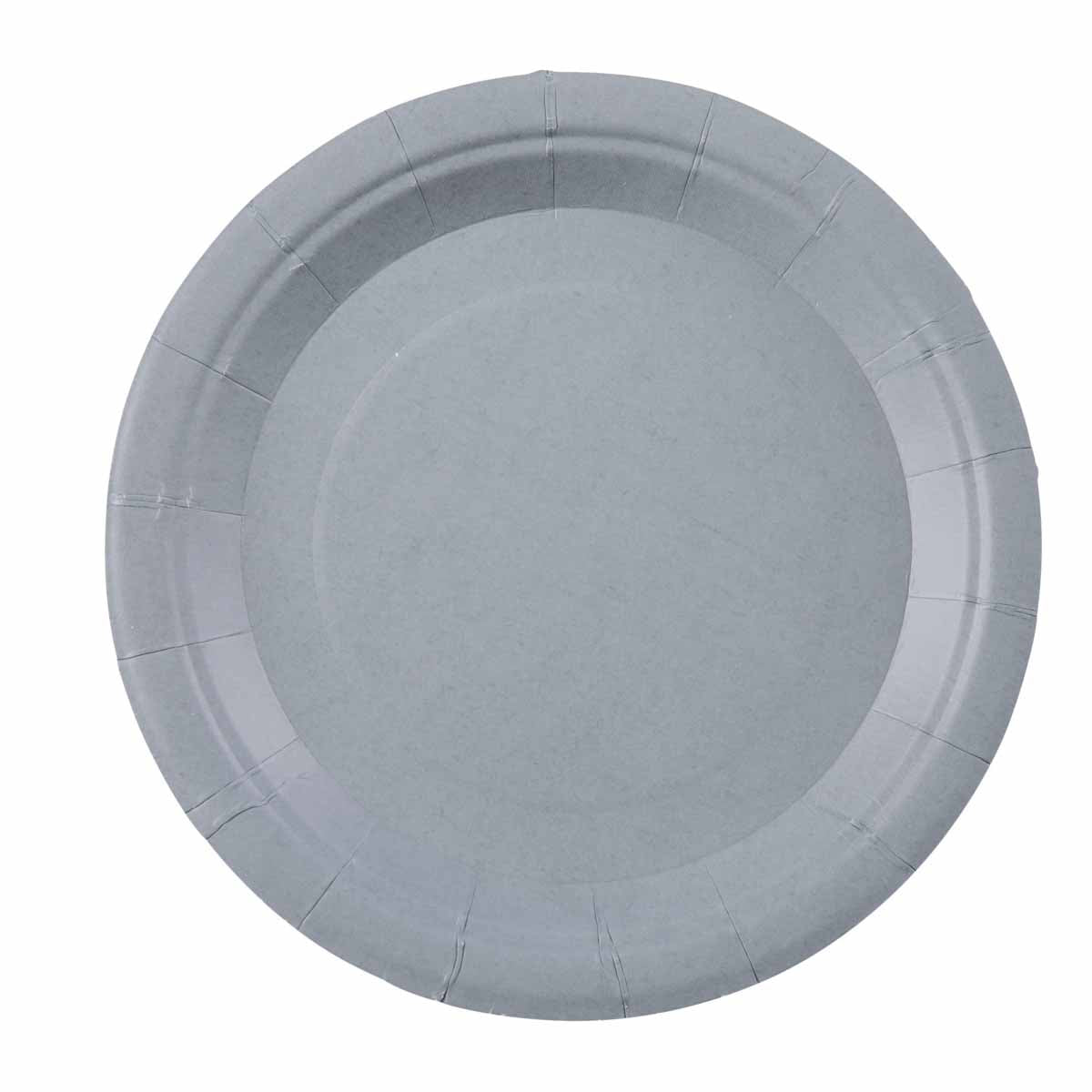 Silbergraue Teller 10 Stück, stabil