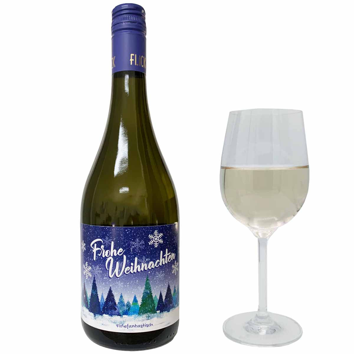 Weihnachts-Wein 0,75l mit Weihnachtsmütze