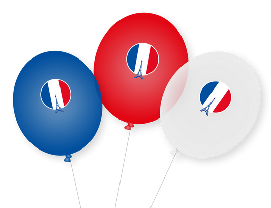 Frankreich-Ballons 9 Stück
