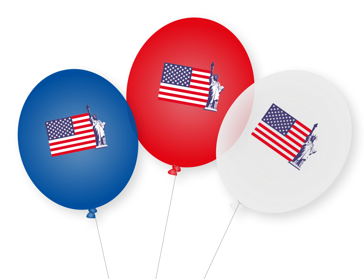 USA-Ballons 9 Stück