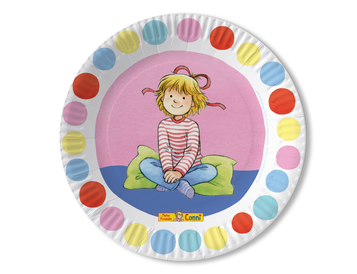 "Meine Freundin Conni" Teller 8 Stück - plastikfrei, recyclebar, kompostierbar