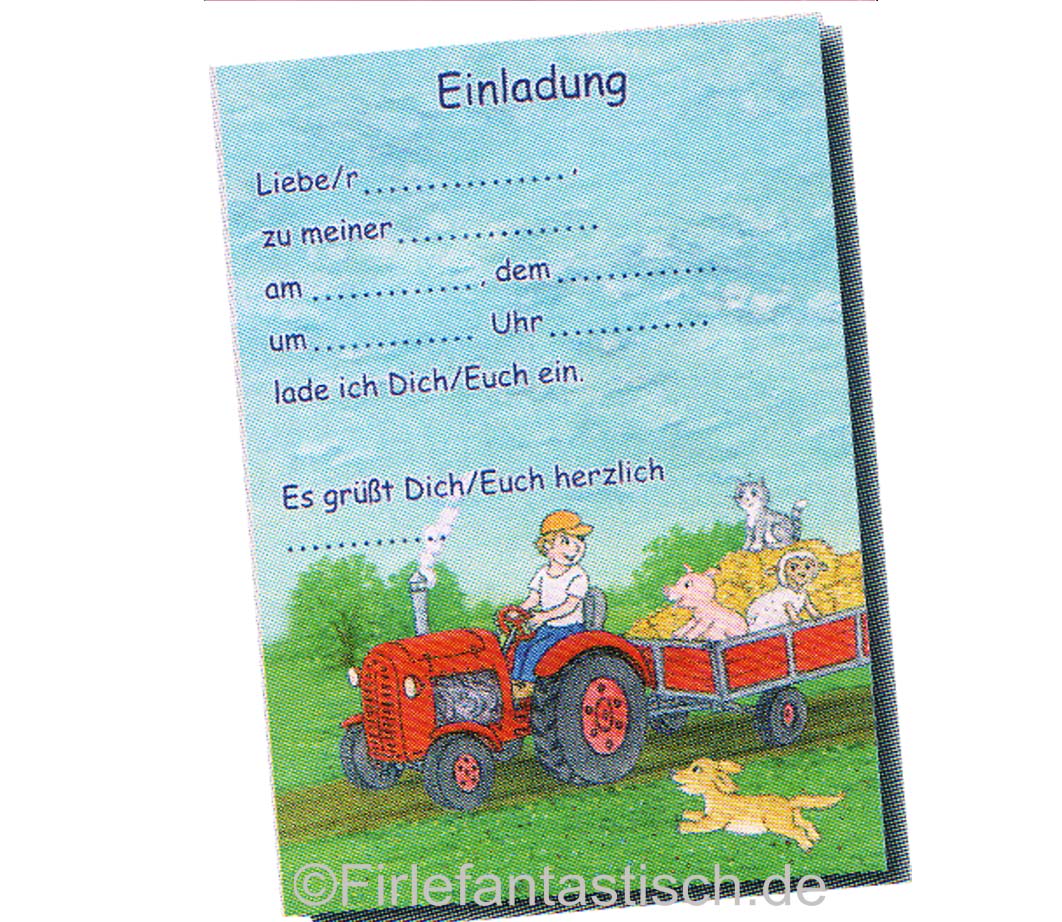 Einladungsset Bauernhof 12St.