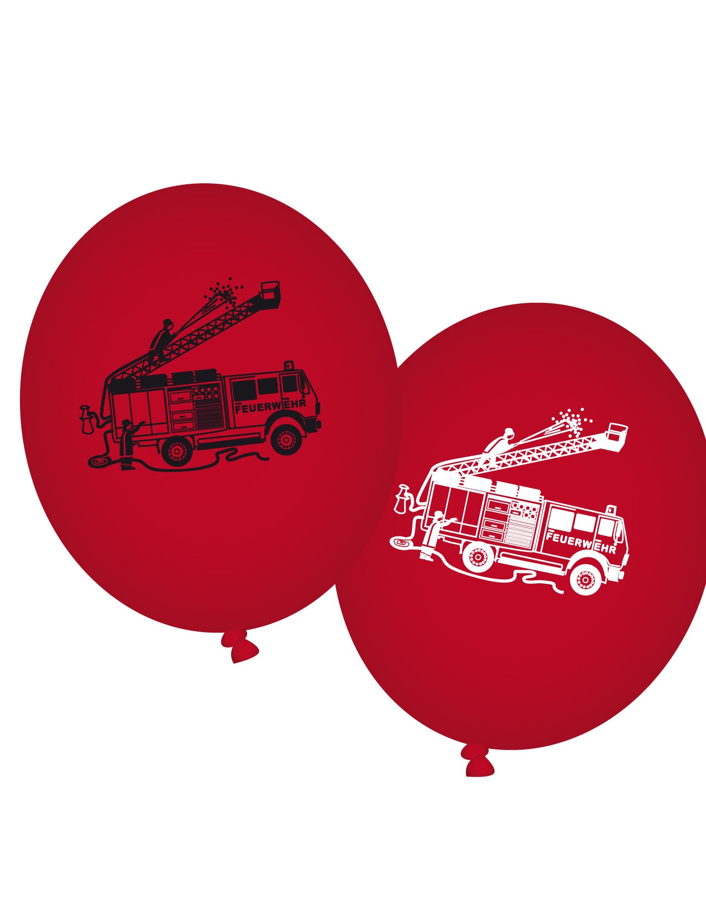 Dekoset Feuerwehr Servietten, Wimpelkette, Konfetti, Ballons