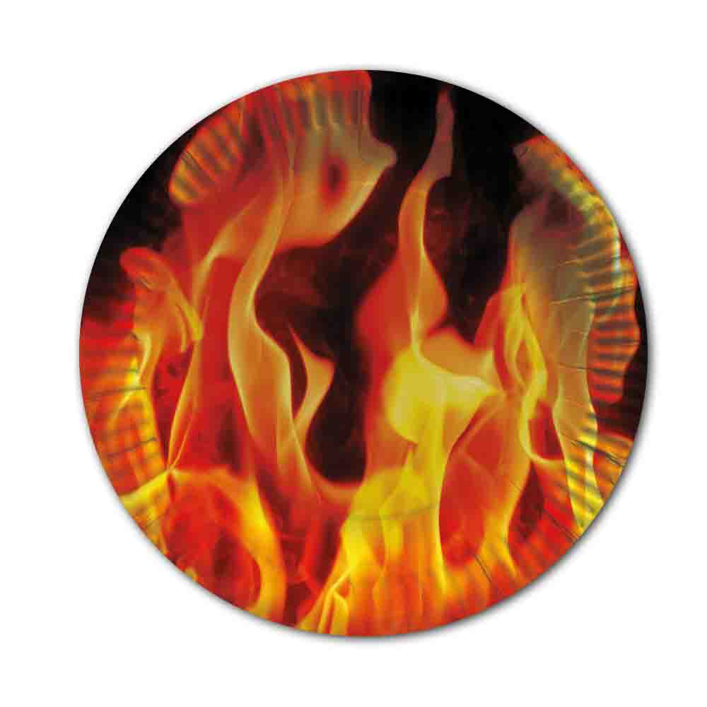 Flammen-Teller 10 Stück