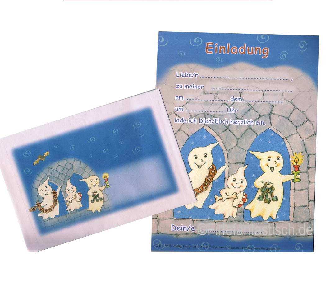 Gespenster-Einladungen 12St.