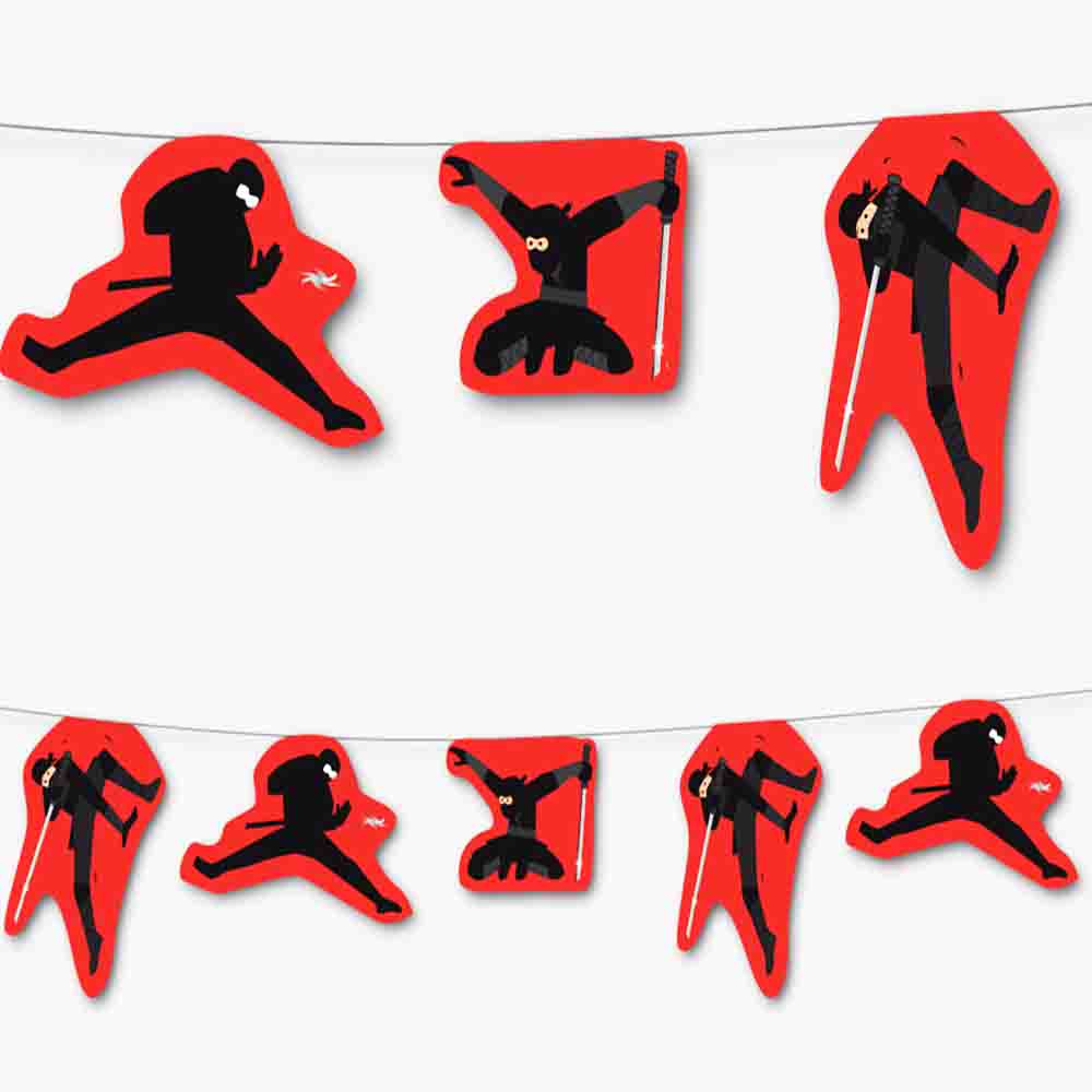 Ninja Kämpfer Wimpelkette