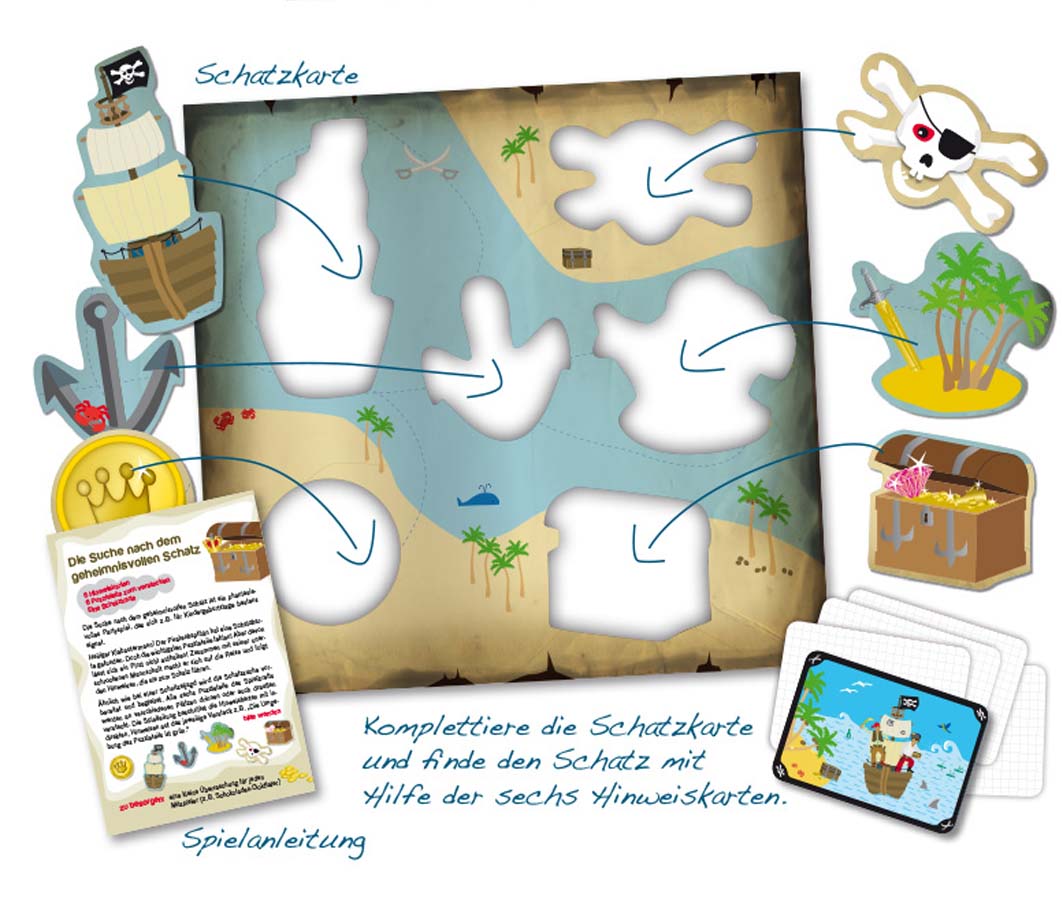 Partyspiel Piraten-Schatzsuche