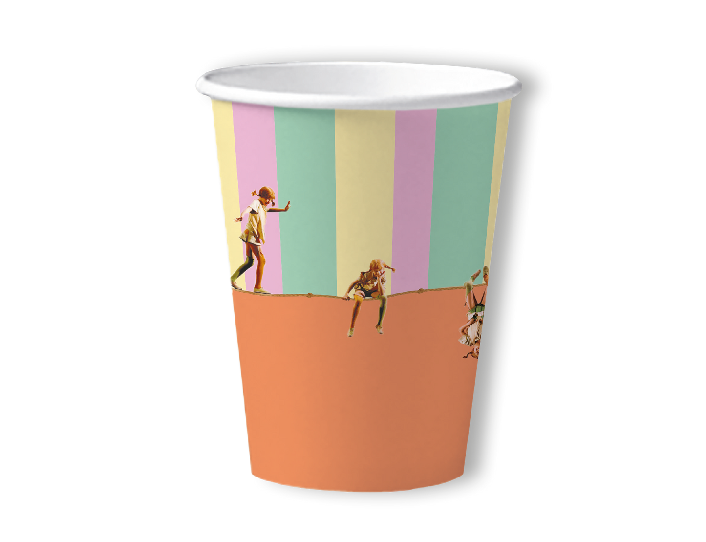 Partyset Pipi Langstrumpf für 16 Gäste - Teller Becher Servietten