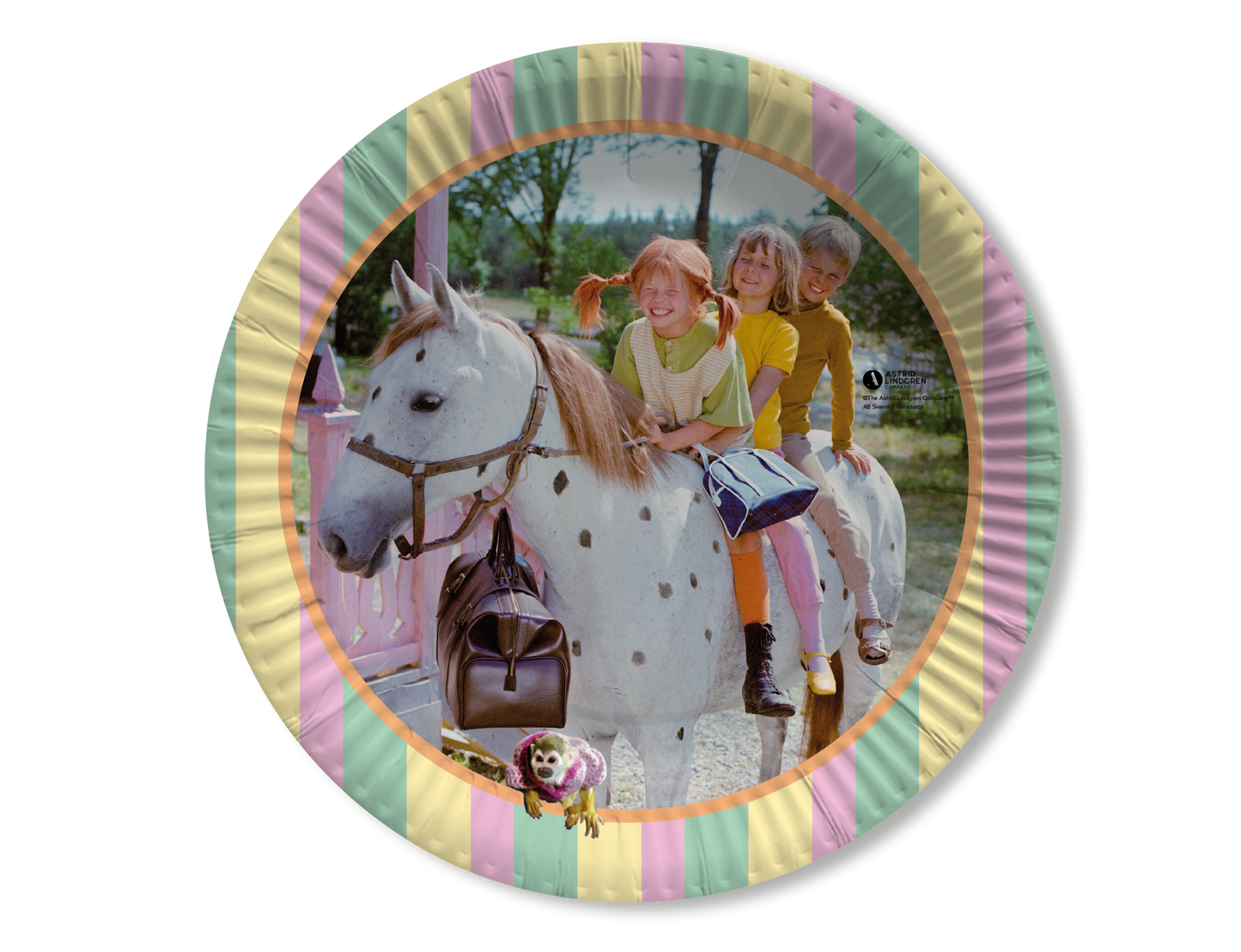 Pippi Langstrumpf-Teller 8 Stück - plastikfrei, recyclebar, kompostierbar