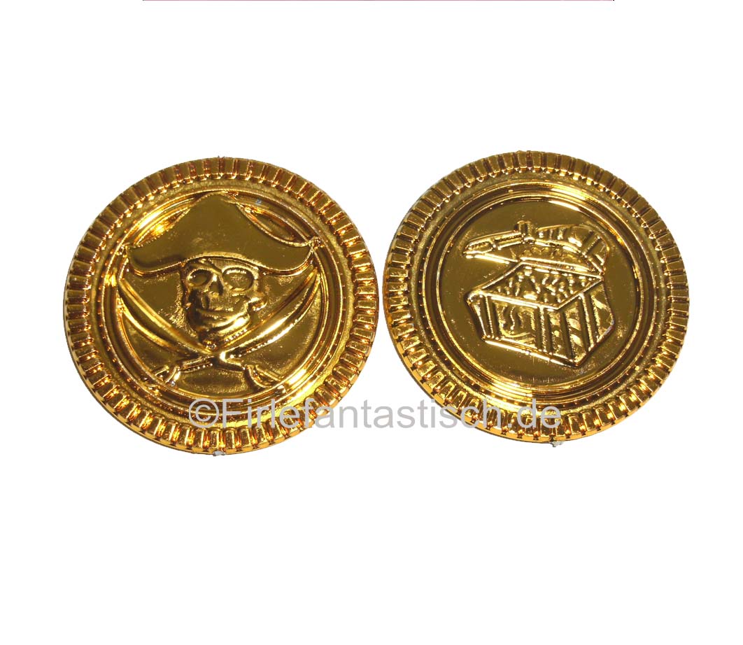 Piratenschatz-Münzen 36St. im Samtbeutel