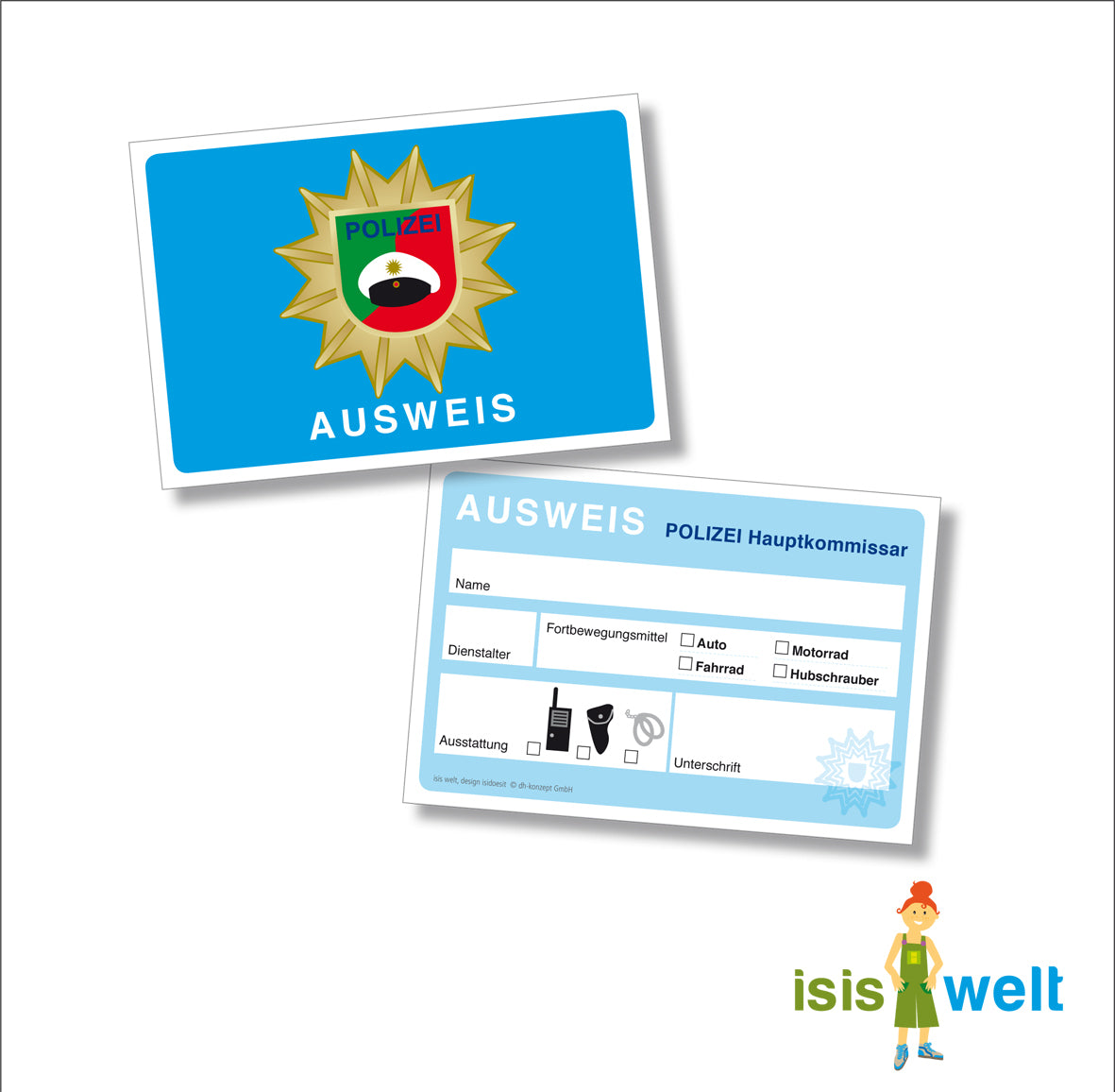 Polizei-Dienstausweise 6St.