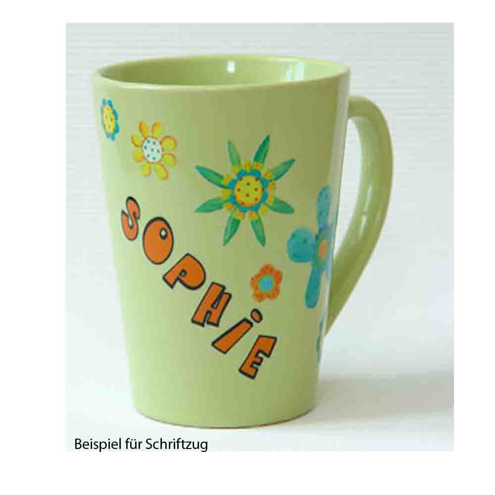 Porzellan-Sticker Buchstaben Orange