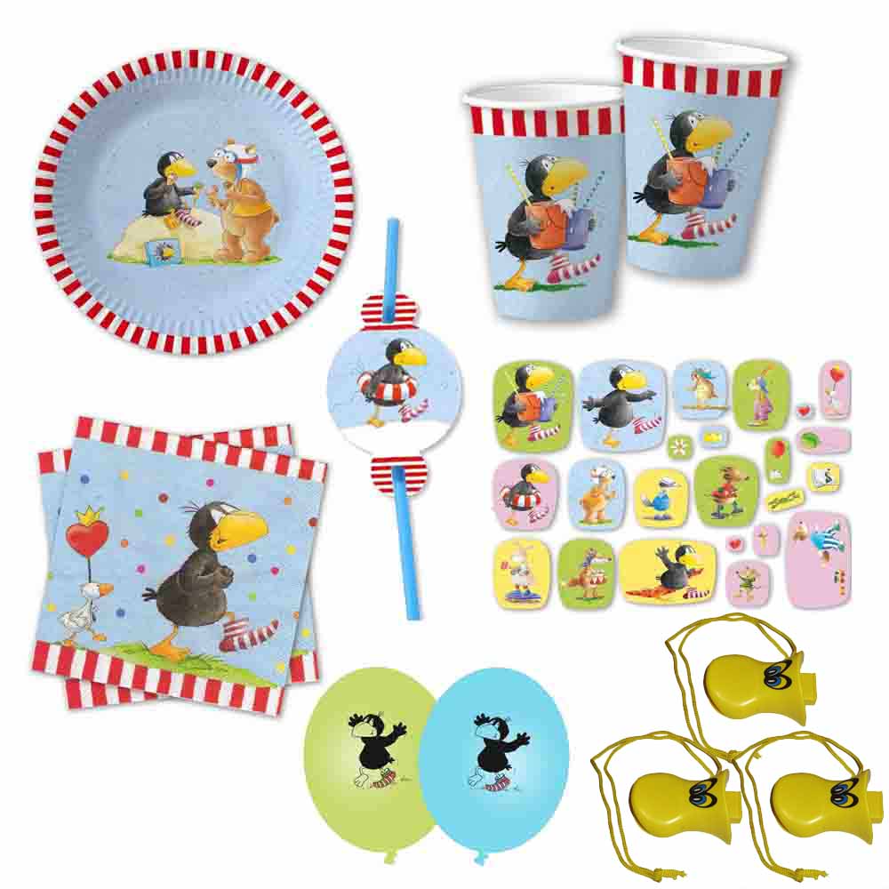 Der kleine Rabe Socke Partyset 61 Teile Firlefantastisch Der kleine Rabe Socke Partyset 61 Teile Firlefantastisch