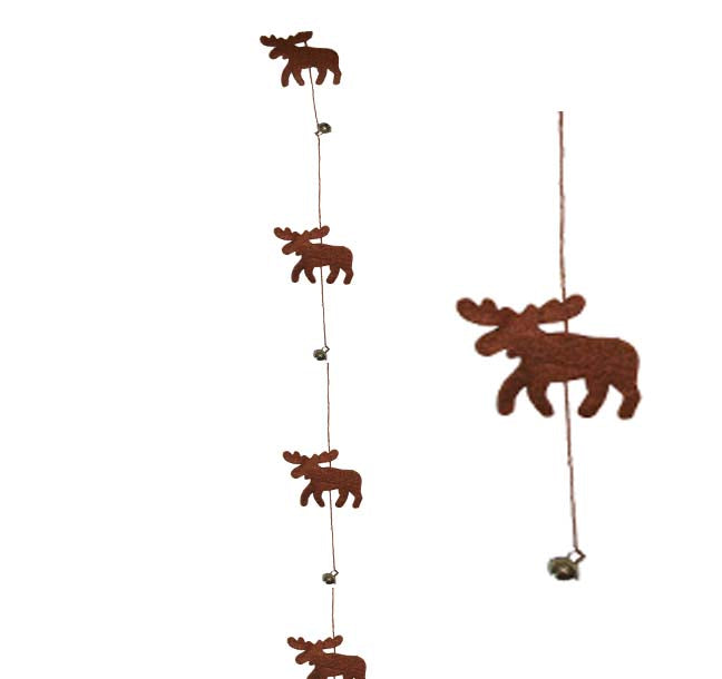 Rentier-Hängegirlande weiß