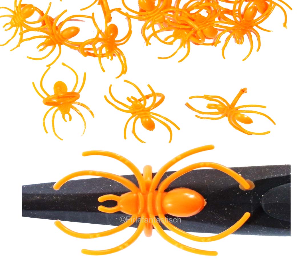 Spinnen-Fingerringe Orange 25St.