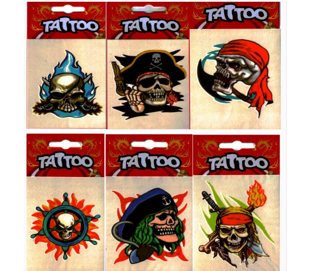 Großes Totenkopf-Tattoo 1 Stück