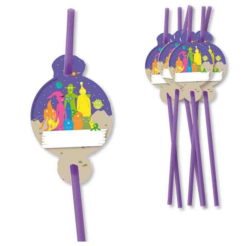 Weltraum-Trinkhalme 8 Stück