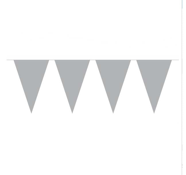 Wimpelkette Silber 10m