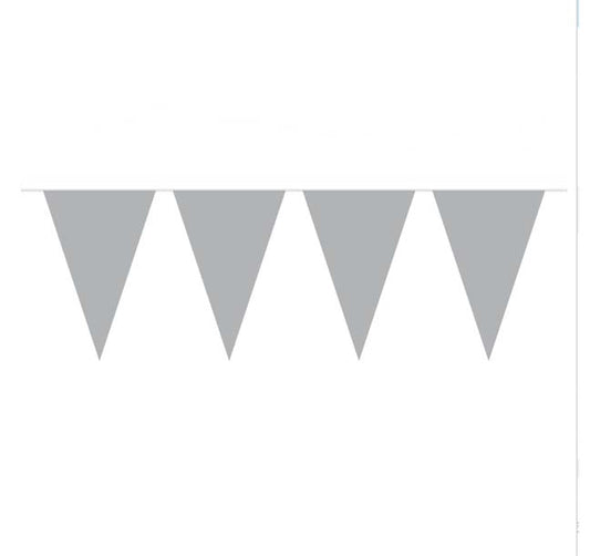 Wimpelkette Silber 10m