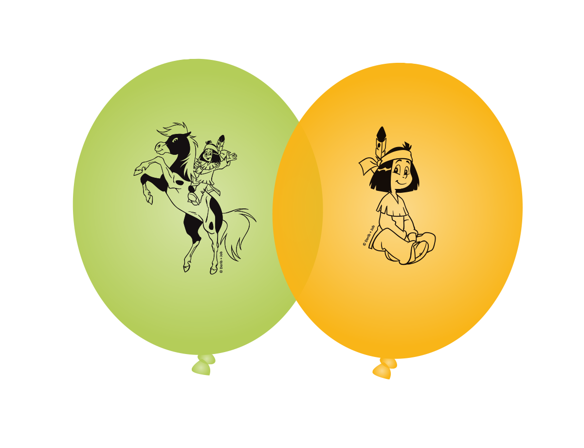 Dekoset Indianerjunge Yakari Servietten, Wimpelkette, Konfetti, Ballons